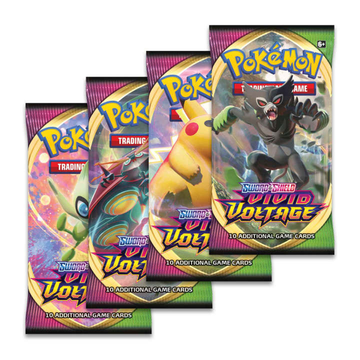 Pokemon Card Sword & Shield Series VIVID VOLTAGE Pack- 40 Piece (4 Pack)