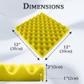 TOUO Soundproofing Foam Panels 6/12/24 Pcs Mushroom Wedge Tiles Acoustic Padding Noise Insulation For Home Studio. 