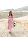 Maternity Dress Pregnancy Photography Props Dusty Pink Long Chiffon Dress Elegant Pregnant Women Clothes Lace Dresses. 