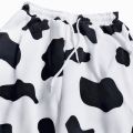 Cow Print Women Wide Leg Pants Autumn Winter Thicken Female Trousers Harajuku Ladies Long Pants Fashion Chic Woman Sweatpants. 