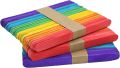 50 Pcs Colored Popsicle Sticks for Crafts, 4 Inch Colored Wooden Craft Sticks, Ice Cream Sticks, Rainbow Popsicle Sticks, Great for DIY Craft Creative Designs and Children Education. 