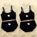 Sanrio Sports Bra Hello Kittys Kuromi Kawaii Anime Print Sports Underwear Simple Comfortable Brassiere Bra Panties Set Girl Gift. 