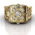 Unique Cross Open Cap Cuffic Locklet Small Secret Pattern Copper Rings For Men Engagement Wedding Party Male Ring Jewelry. 