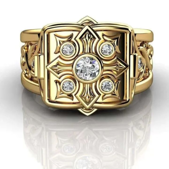 Unique%20Cross%20Open%20Cap%20Cuffic%20Locklet%20Small%20Secret%20Pattern%20Copper%20Rings%20For%20Men%20Engagement%20Wedding%20Party%20Male%20Ring%20Jewelry%20-%20Image%203
