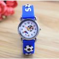 【Daily Necessities For Anyone Store】New Cartoon fashion silicone football kids Watch Girls Boys Students Quartz Wristwatches kol saati clock.