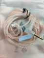 TRN, MT1, MT1 Pro, MT1 Max, OFC Flat Upgrade Cable Black 2 Pin Type B C 0.75mm with Mic.