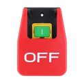 Off-On Red Cover Emergency Stop Push Button Switch 16A Power-Off/Undervoltage Protection Electromagnetic Start Switch. 