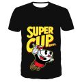 Summer Cuphead Mugman 3D Print Kids T-Shirt Funny Girls Boys Children Tops Tees Unisex Breathable Cartoon O-Neck Short Sleeve.