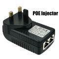 100Mbps Passive UK Plug CCTV IP Camera Power Supply Adapter. POE Injector POE Switch Adaptors Over Ethernet.