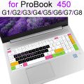 (New) keyboard cover for HP ProBook 450 G8 450 G7 450 G6 450 G5 450 G4 450 G3 450 G2 450 G1 protector skin case Silicon accessory TPU.