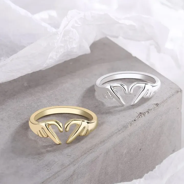 Creative%20Hands%20Than%20Heart%20Ring%20Simple%20Romantic%20Love%20Gesture%20Couple%20Rings%20For%20Women%20Fashion%20Wedding%20Jewelry%20-%20Image%205