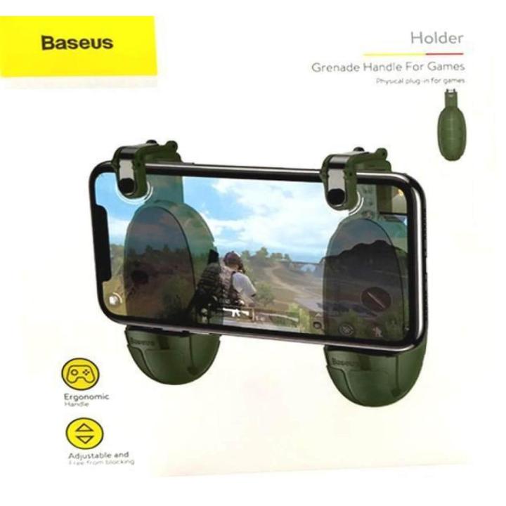 Baseus Joysticks Joypad For PUBG Mobile Game Trigger Fire Button Gamepad - Black