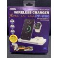 Wireless Chargers REMAX RP-W60 3 in 1 Induction Wireless Charger Portable Charger Smart devices that support wireless charging.