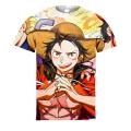 Anime Day Wind One Piece Character Luffy To Giant Soron 3d Printed T-Shirt Men And Women The Same Summer Crewneck T-Shirt. 