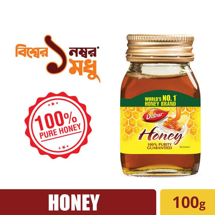 Dabur Honey: 100% Pure Honey with No Sugar Adulteration 100 gm