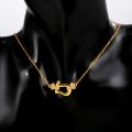 FYSARA Trendy Gold Filled Statement Jewelry U Type Design Pendants ​Gold-Plated Copper Chain Locket Necklaces For Women. 