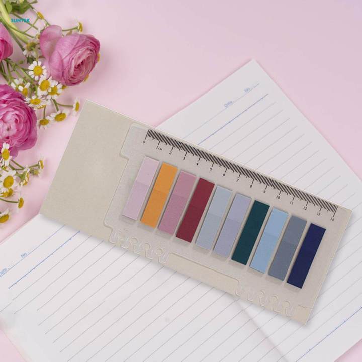 Colorful%20Index%20Tabs%20Aesthetic%20with%20Ruler%20Writable%20120Pcs%20Classification%20Repositionable%20Sticky%20Notes%20Notepad%20for%20School%20Notebooks%20Office%20-%20Image%207