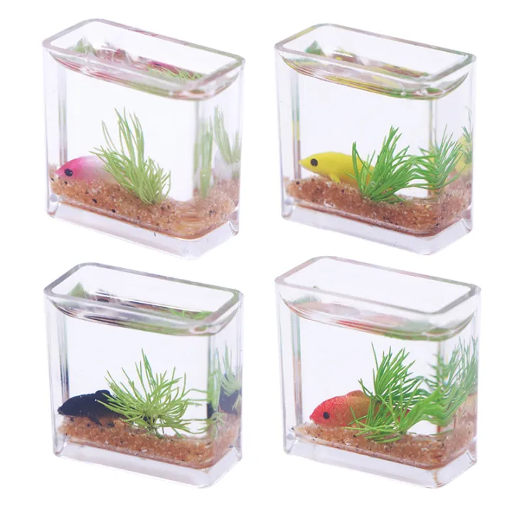 1Pc%201:12%20Dollhouse%20Miniature%20Fish%20Tank%20Simulation%20Aquarium%20Home%20Decor%20Toy%20Doll%20House%20Accessories%20-%20Image%203