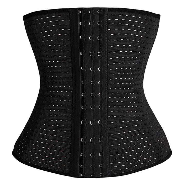 Women's Waist Trainer Corset for Weight Loss Sport Workout Body Shaper Tummy Fats Burner,S -Black