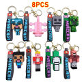 Game Minecraft Figure Model Toys Pixel Keychain My World Cartoon Creeper Doll Silicone Pendant Keyring Car Backpack Key Gifts. 