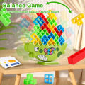 Puzzle Tetra Tower Game Fun Balance Stacking Building Blocks Board Game for Kids Adults Friends Team Family Kid Desktop Toy Luhuai CVC.