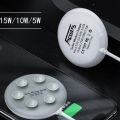 Wired wireless charging circular base suction cup suitable for iPhone 12 magnetic wireless charging base charger.