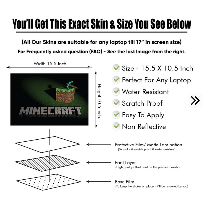 MINECRAFT%20Laptop%20Skin%20Vinyl%20Decal%20Laptop%20Sticker%20For%20Any%20Kind%20of%20Laptop%20-%20(10.5X15.5%20Inch)%20-%20LSKN3690%20-%20Handy%20Commodity%20-%20Image%203