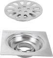 Bathroom/Kitchen 5” Floor Drain Stainless Steel Conceal Box Jali. 