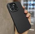 Carbon Fiber Kevlar PC Texture Phone Case For Iphone 15 14 Plus 13 12 Pro Max Case Metal Ring lens Lightweight Apple 15 13 Cover. 