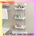 3 TIER TOILET TANK TOP CADDY, WALL MOUNTED ORGANIZER, BATHROOM ORAGNAZER-- Belizzi. 