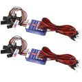 JAERBEE 2X 12 LED Lighting Kit Steering Brake Simulation Flash Light for 1/10 Scale Models RC Car Yokomo Tamiya HSP HPI AXIAL. 