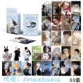 55 Pcs/Set Korean BL Manhwa Codename Anastasia Laser Lomo Card Zhenya and Taekjoo Comic Character HD Photocard Cosplay Gift. 