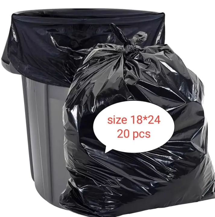 Garbage%20Bag%20(24"%20X%2018")%2020%20Piece%20/%20Trash%20Bag%20/%20Waste%20Bag%20/%20Moylar%20Bag%20/%20Poly%20Bag%20Black%20-%20Image%202