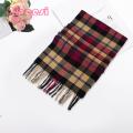 Women Plaid Scarf Cozy Plaid Tassel Scarf Warm Cashmere Shawl for Couples Winter Wrap Couple Warm Shawl.