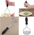 Stainless Steel Potato Masher With Plastic Handle, Food Press For Fruit And Vegetable - Vegetable Cutter.