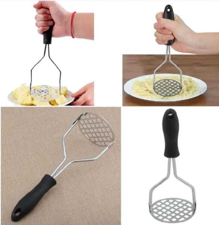 Stainless%20Steel%20Potato%20Masher%20With%20Plastic%20Handle,%20Food%20Press%20For%20Fruit%20And%20Vegetable%20-%20Vegetable%20Cutter%20-%20Image%203