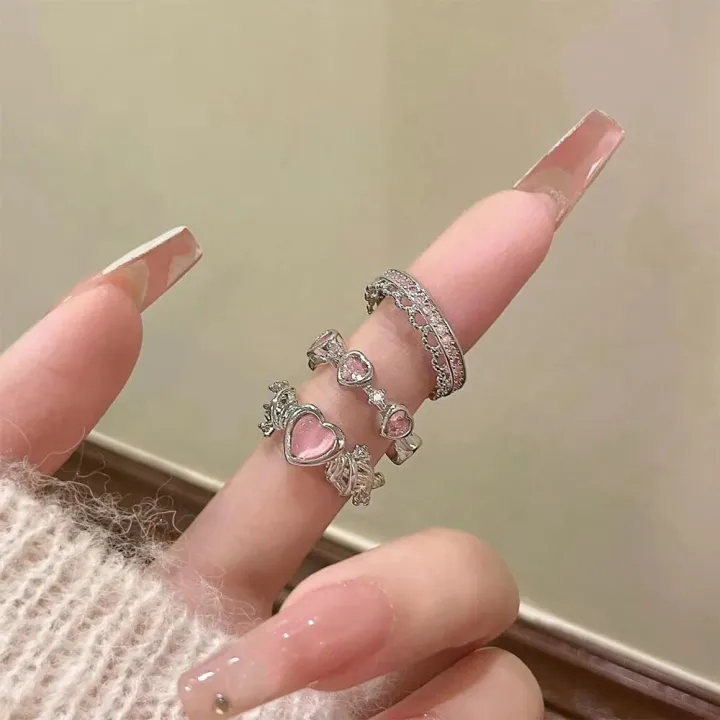 New%20Y2K%20Pink%20Crystal%20Irregular%20Heart%20Rings%20for%20Women%20Fashion%20Zircon%20Opening%20Finger%20Ring%20Sweet%20Girls%20Kpop%20Party%20Jewelry%20Gifts%20-%20Image%202
