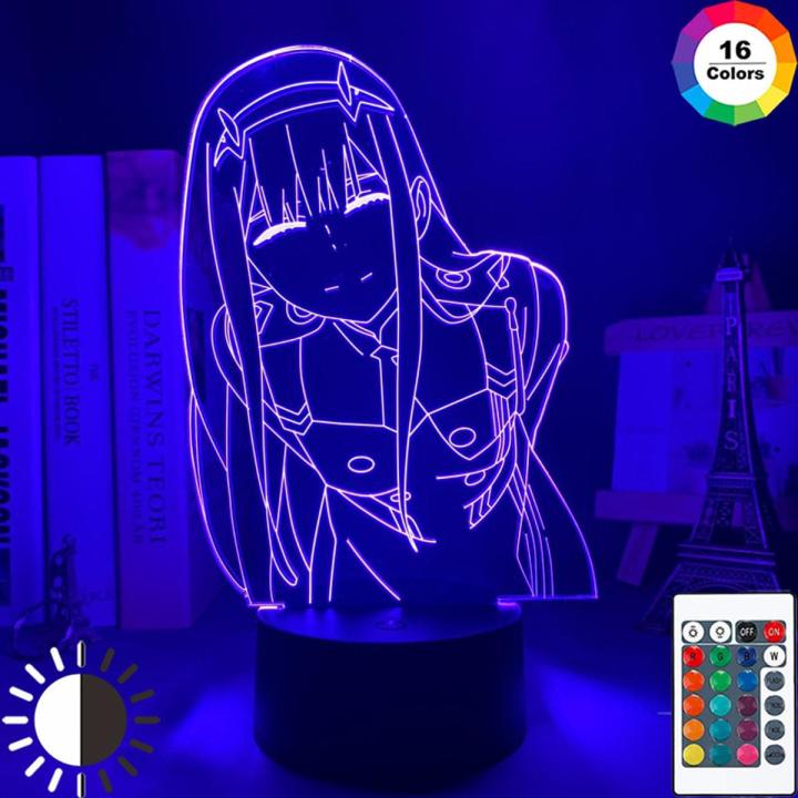 Led Night Light Zero Two Figure Table 3d Lamp for Bed Room Decor Light Anime Waifu Gift Darling In The Franxx Zero Two Lamp