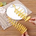 1 Set Stainless Steel Plastic Rotate Potato Slicer Twisted Potato Spiral Slice Cutter Creative Vegetable Tool Kitchen Gadgets. 
