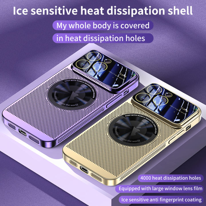 Alien%20Heat%20Dissipation%20Magnetic%20Case%20For%20iPhone%2013%2011%2012%2014%2015%20Pro%20Max%20Electroplated%20Mesh%20Magsafe%20Glass%20Lens%20Enlarge%20logo%20Phone%20Cover%20-%20Image%202