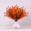 Artificial outdoor autumn flowers, UV resistant plastic plants, non fading artificial autumn flowers used for hanging flowe. 