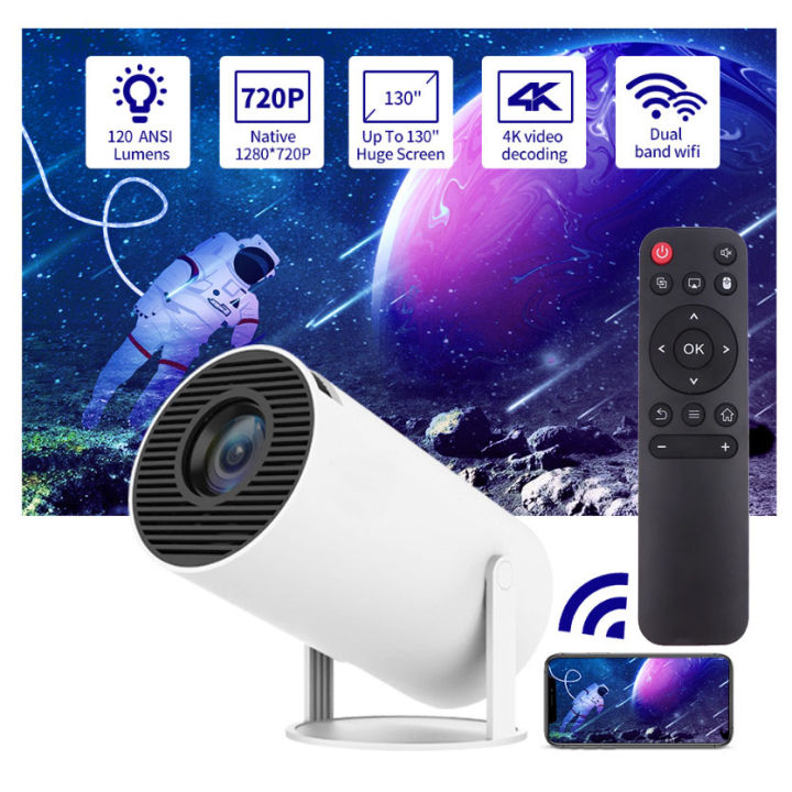 Android Smart Projector HY300 4K Home Theatre WiFi Bluetooth portable Projector Price in Bangleadesh