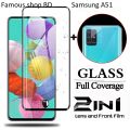 2 in1 Samsung Galaxy A51 Back( Camera Lens Screen Protector +Tempered Glass Protective Glass.