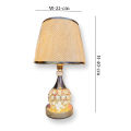 Modern Transparent Bedroom K9 Crystal Table Lamps Lights Desk Bedside Standard Lighting Living Room Lamparas de Mesa 110-240V High 40CM* Wide 21CM Warm Light.