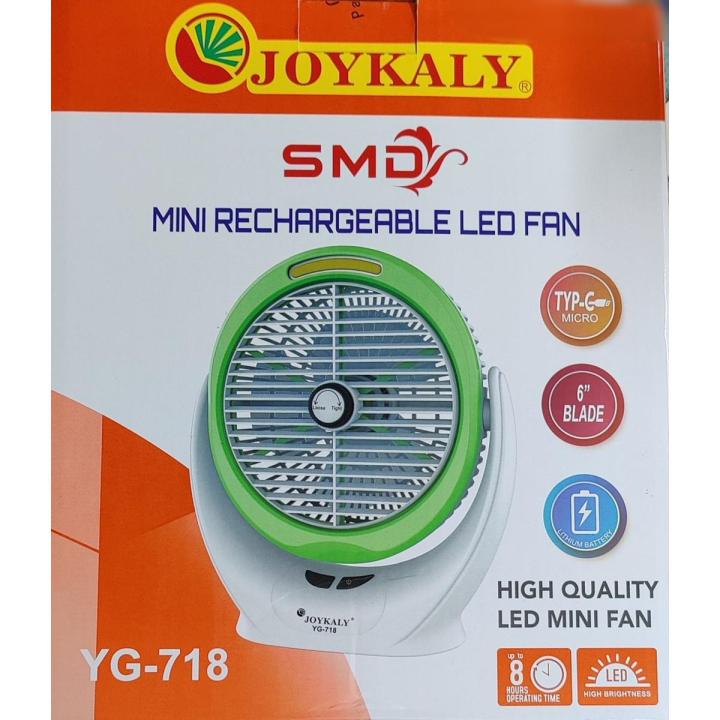 JY SUPER Rechargeable Mini Fan YG-718 Portable Fan / Table Fan /Hand Fan
