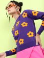 Pantoneclo Premium Women's / Girl's Flower Design Sweater / Cardigan / Pullover. 