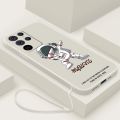 Samsung Galaxy S24 Ultra S24+ Plus S24Ultra Astronaut NASA Liquid Silicon Case All-Inclusive Lens Soft Shockproof Phone Casing with Strap. 