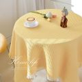 French tablecloth, Japanese cotton and linen, white light, luxury coffee table, round table, tablecloth, bedside table, desk, desk, square table. 
