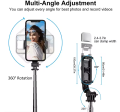 R1s Adjustable 4 in 1 Multifunctional Monopod Selfie Stick & Tripod with Selfie Light & Wireless Bluetooth Remote Control - Selfie Stick & Tripod.