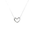Japan and South Korea summer new simple hollow love titanium steel necklace women's light luxury niche ins Korean temperament clavicle chain. 